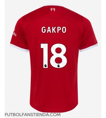 Liverpool Cody Gakpo #18 Primera Equipación 2023-24 Manga Corta